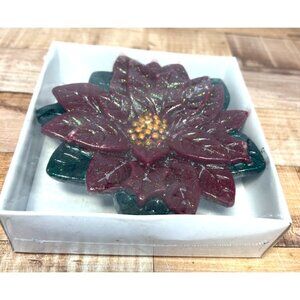 Decorative Poinsettia Shaped Candle
